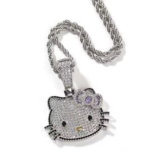 Silver Hello Kitty Pendant Necklace